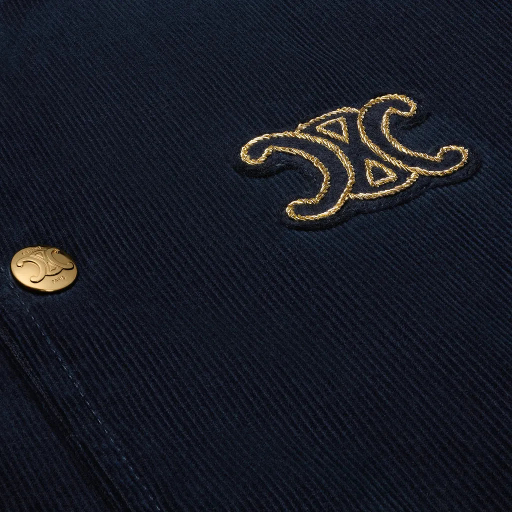 Triomphe Car Coat Jacket In Corduroy