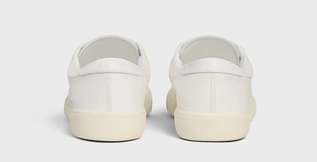Lou Low Lace-Up Sneaker With Embroidered Triomphe In Canvas And Calfskin