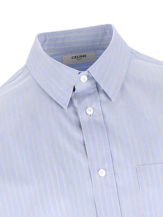 Loose Shirt In Striped Cotton Poplin
