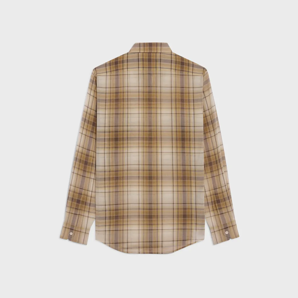 Loose Shirt In Light Checked Cotton