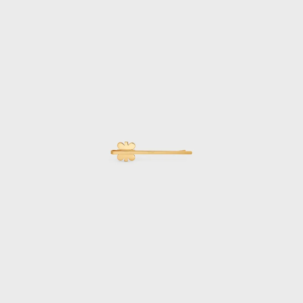 Daisy Hair Slide In Strass And Brass With Gold Finish