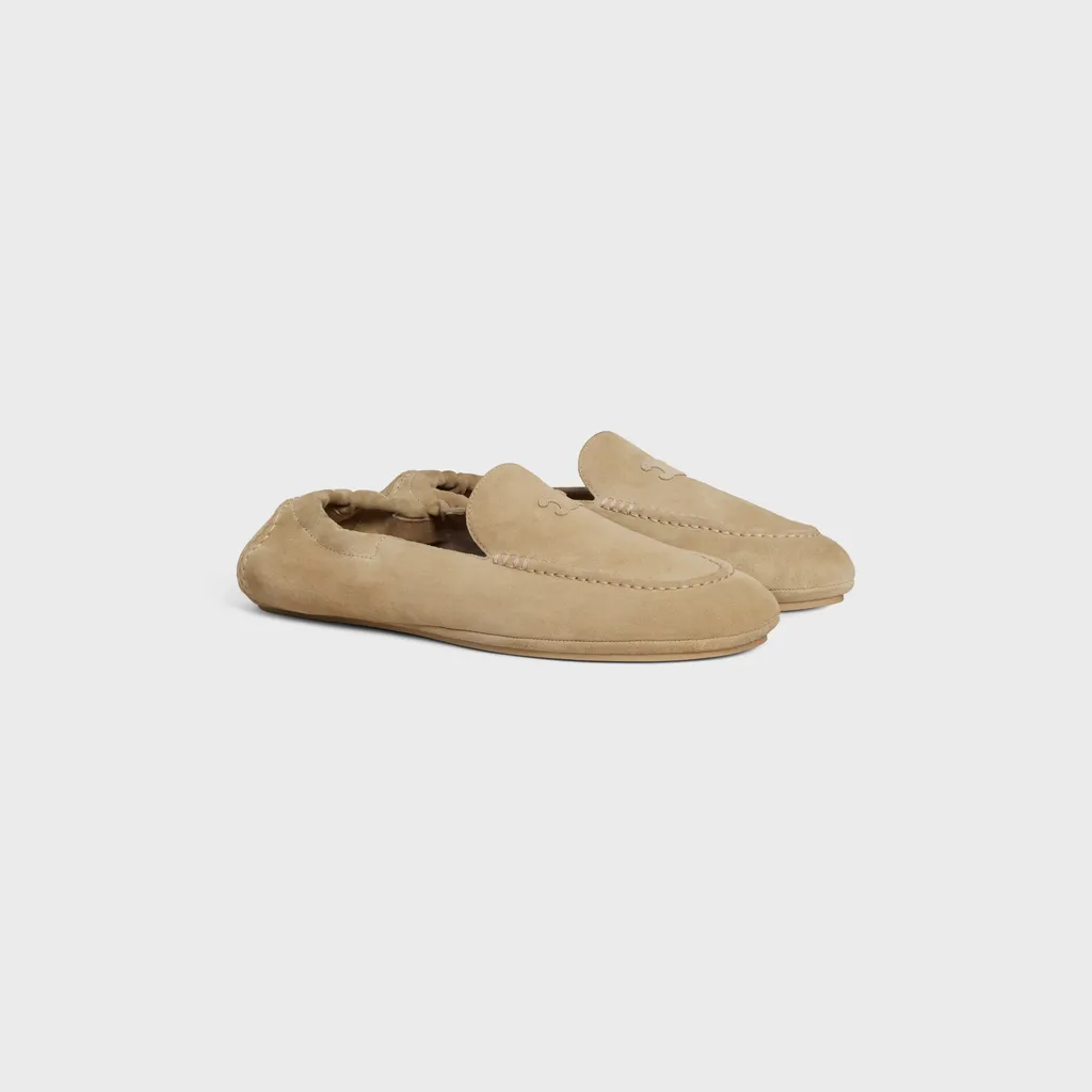 Adam Loafer With Triomphe In Suede Calfskin