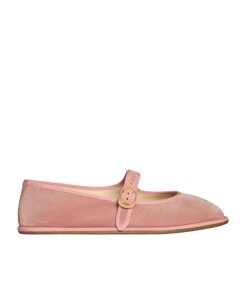 Eve Triomphe Mary-Jane Ballerina In Velvet
