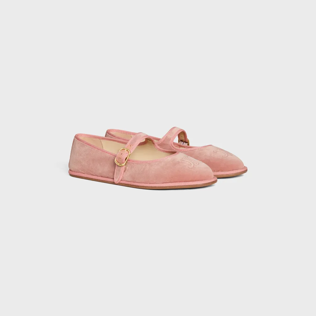 Eve Triomphe Mary-Jane Ballerina In Velvet
