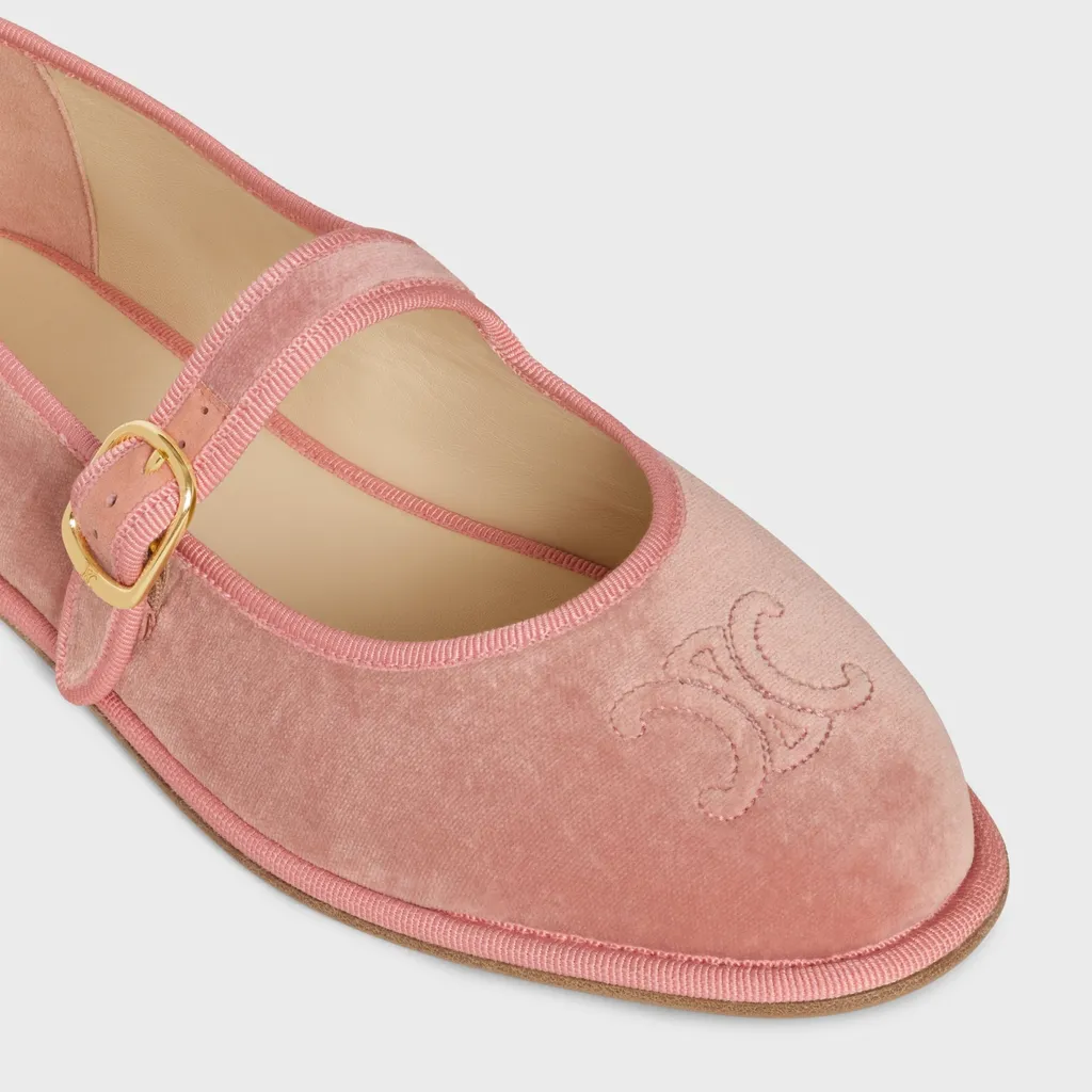 Eve Triomphe Mary-Jane Ballerina In Velvet