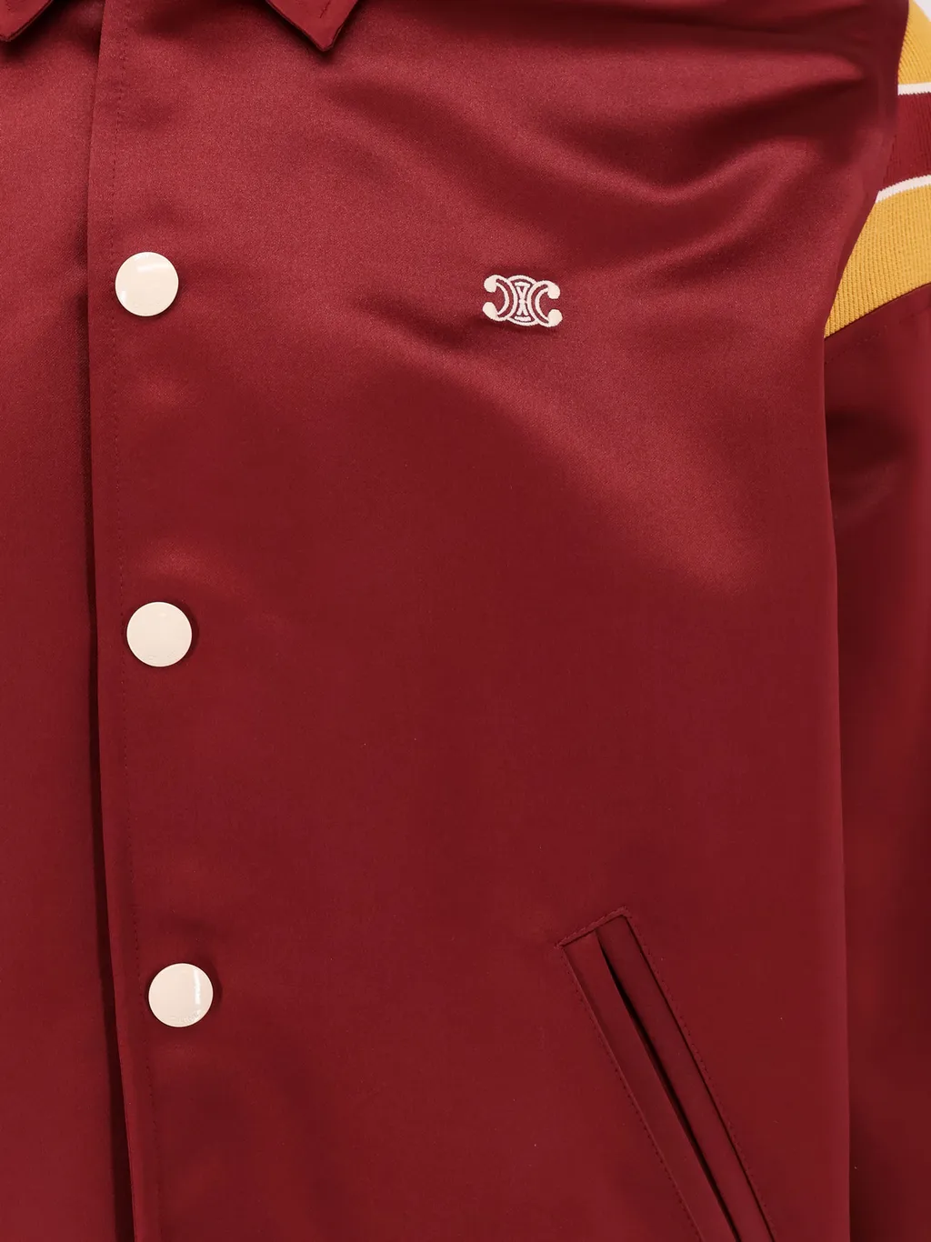 Triomphe Teddy Jacket In Satin