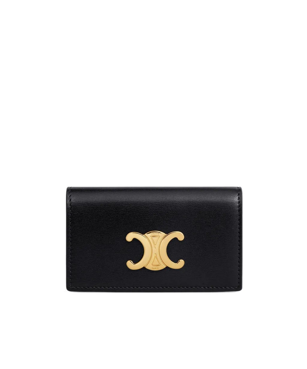 Triomphe Key Case In Shiny Calfskin