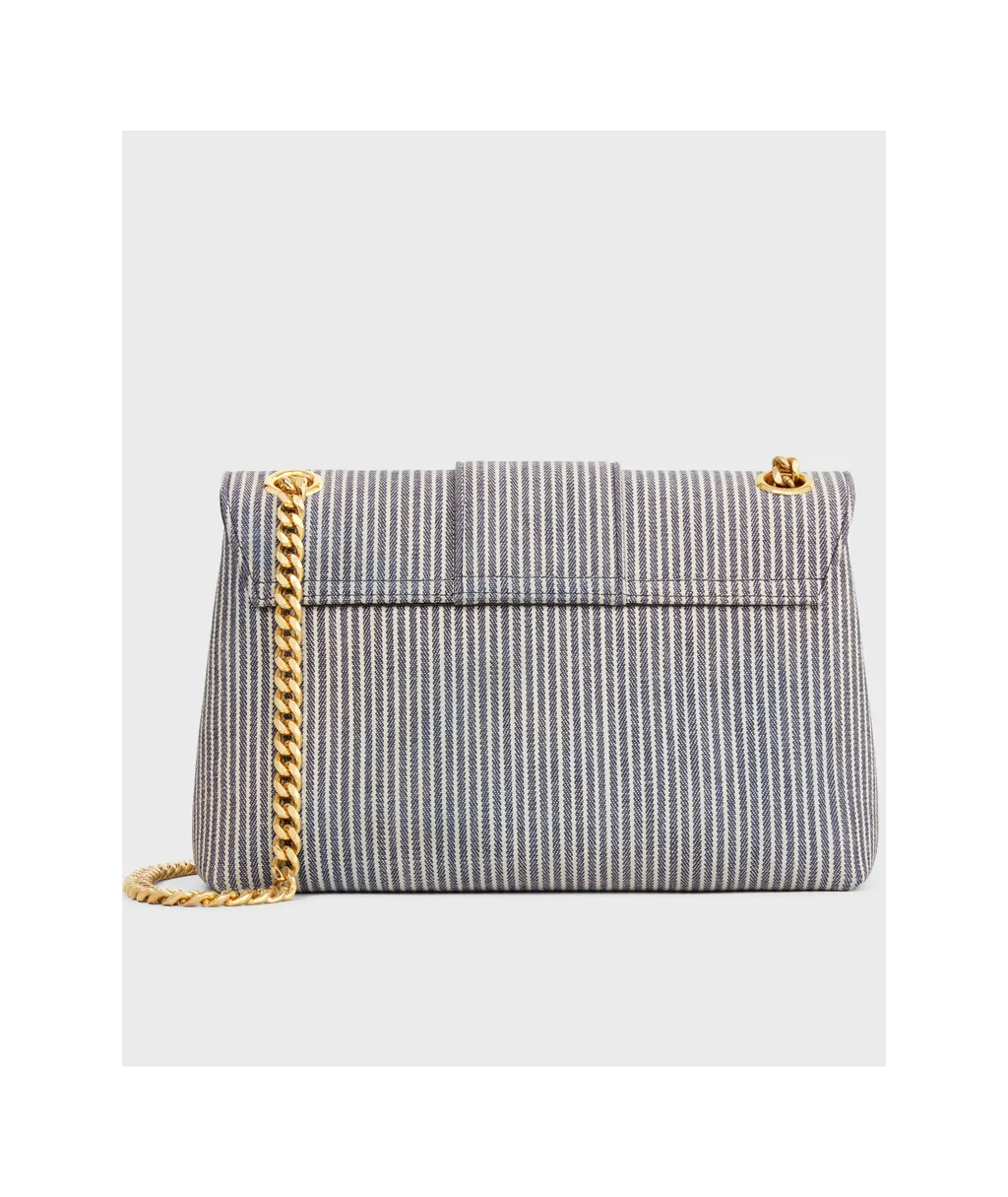 Medium Victoire Bag In Striped Textile