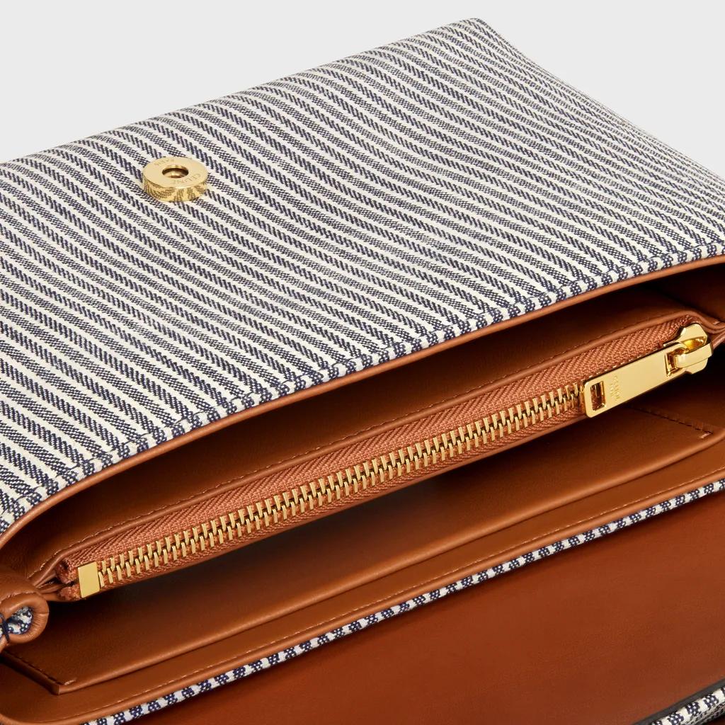 Medium Victoire Bag In Striped Textile