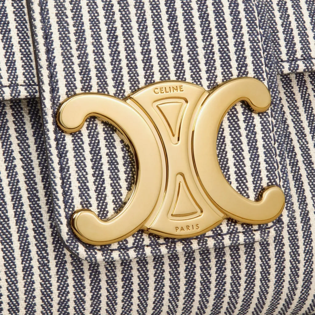 Medium Victoire Bag In Striped Textile