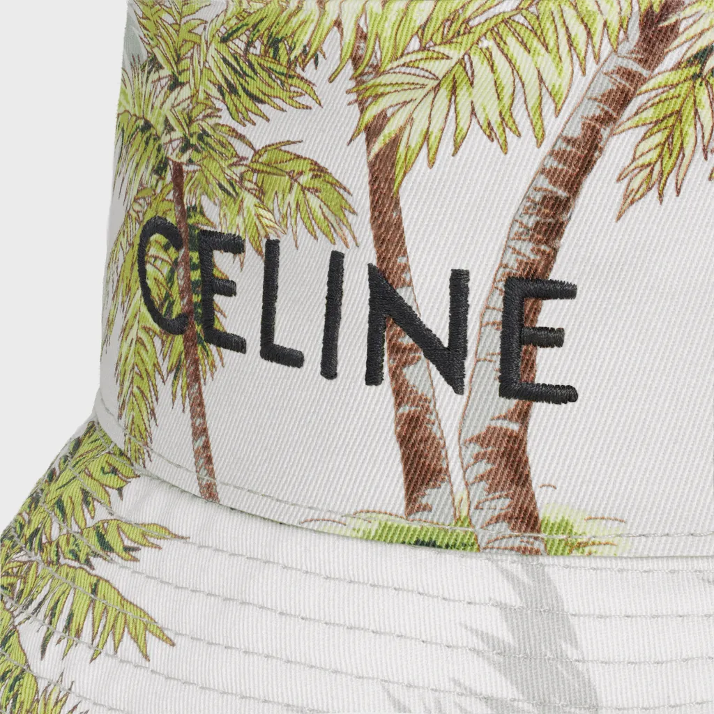 Bucket Hat With Drawstring In Cotton Gabardine