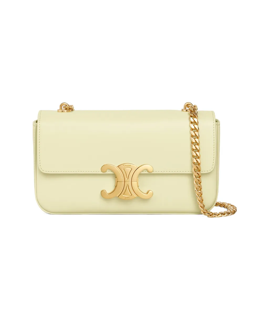 Claude Chain Shoulder Bag In Shiny Calfskin