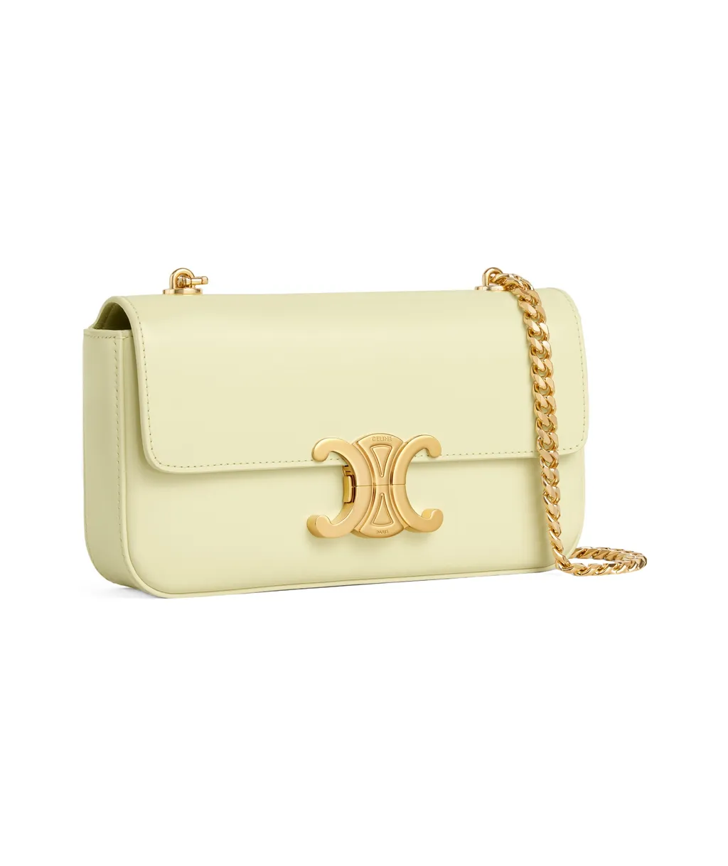 Claude Chain Shoulder Bag In Shiny Calfskin
