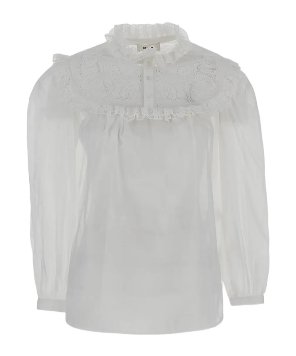 Embroidered Romy Shirt In Cotton Muslin