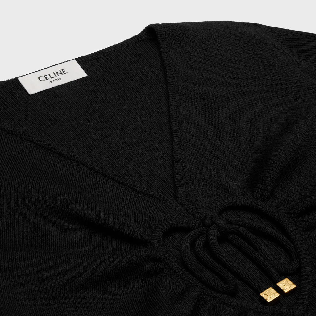 Heart Crop Top In Underpinning Silk And Cotton