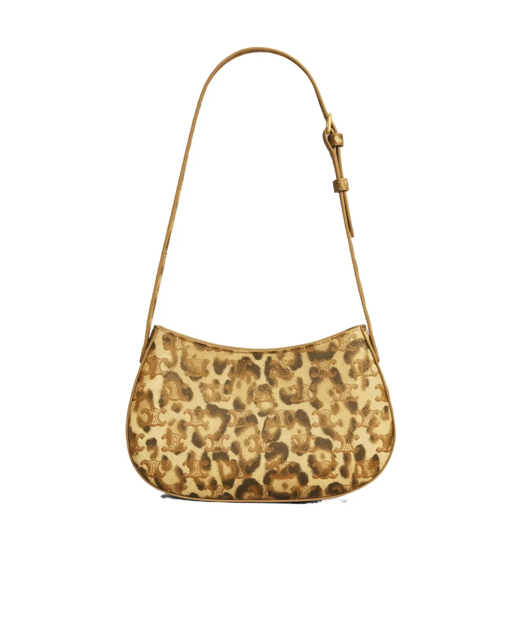 Medium Tilly Bag In Triomphe Canvas With Leopard Print