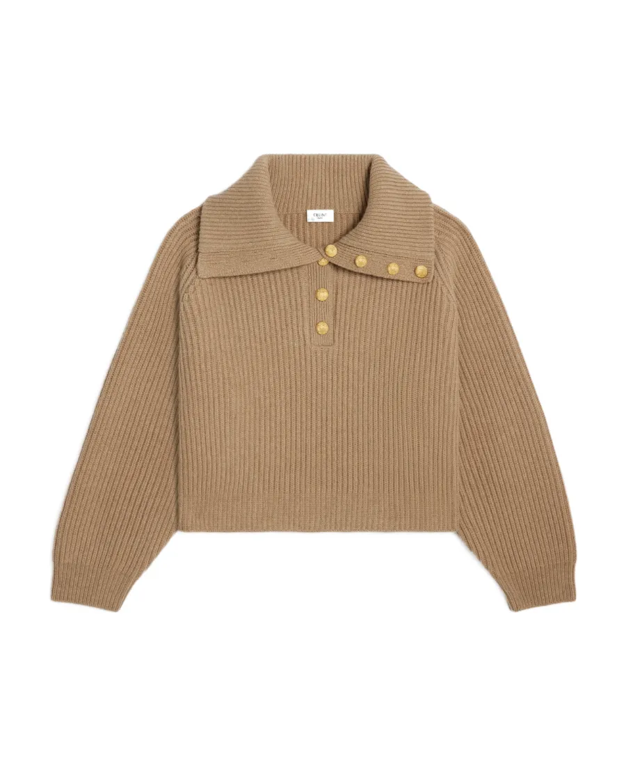 Vareuse Sweater In Ribbed Wool And Cashmere