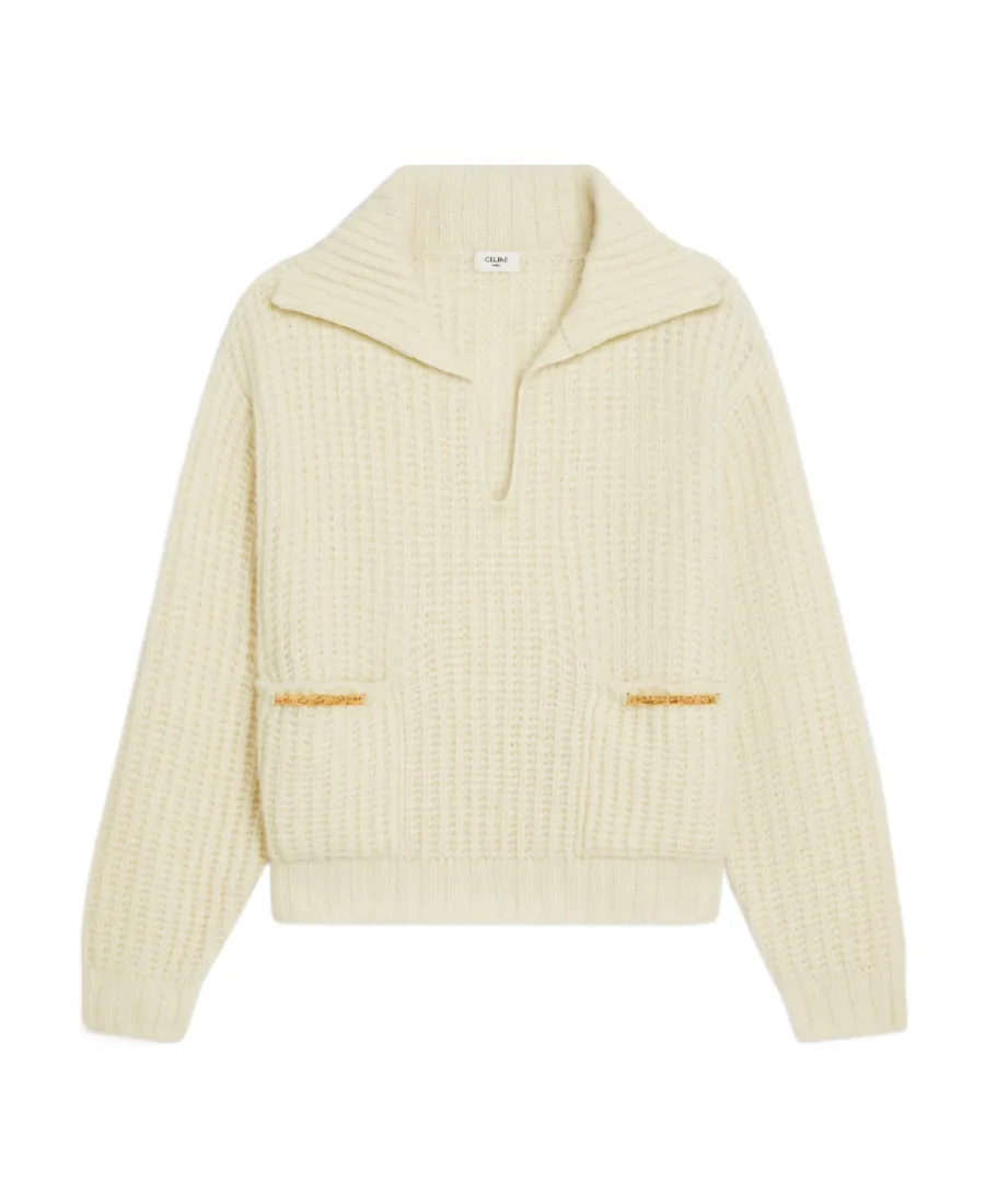 Vareuse In Ribbed Wool And Cashmere