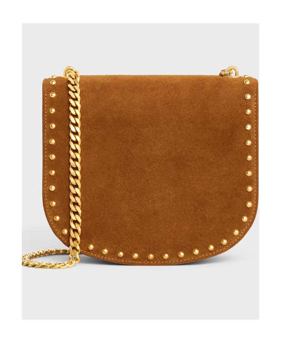 Chain Besace Clea In Suede Calfskin With Studs