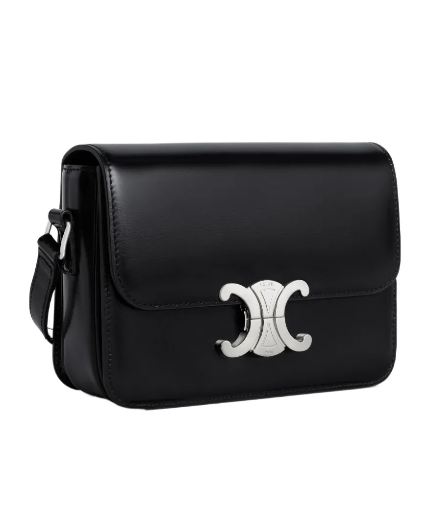 Teen Triomphe Bag In Shiny Calfskin