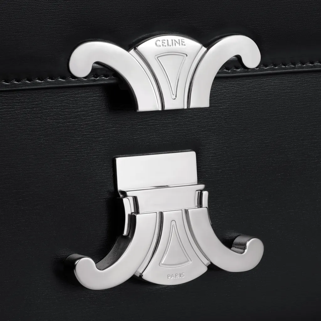 Teen Triomphe Bag In Shiny Calfskin