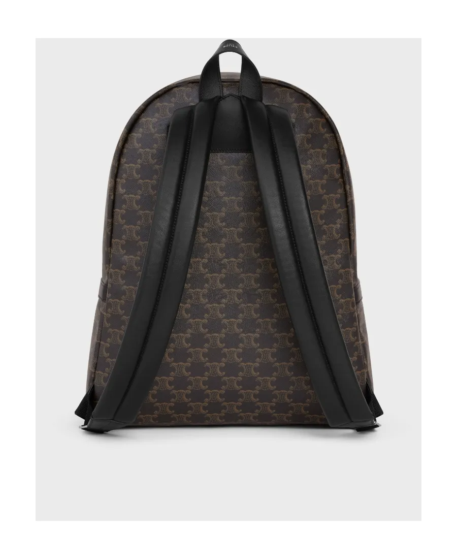 Medium Backpack In Triomphe Canvas And Calfskin