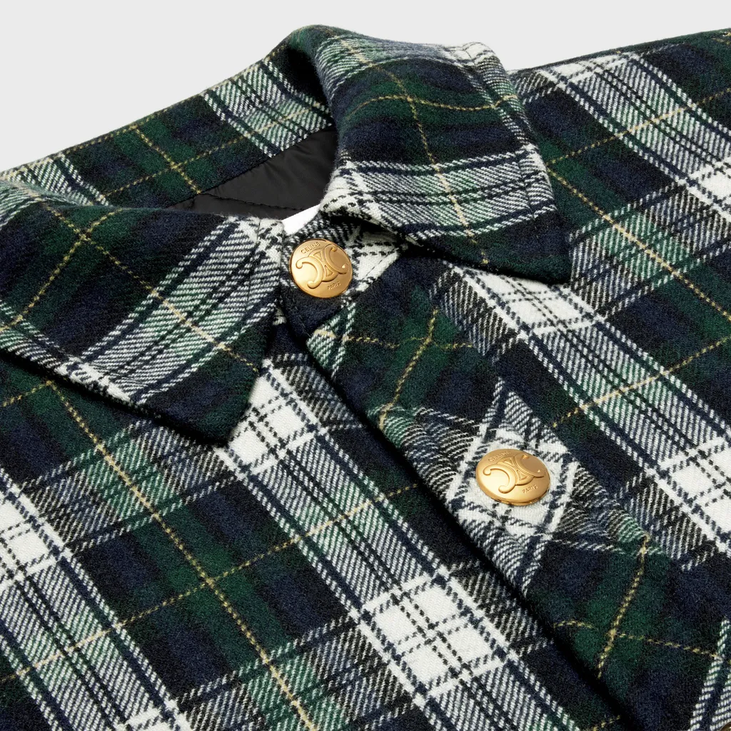 Overshirt In Tartan Cashmere