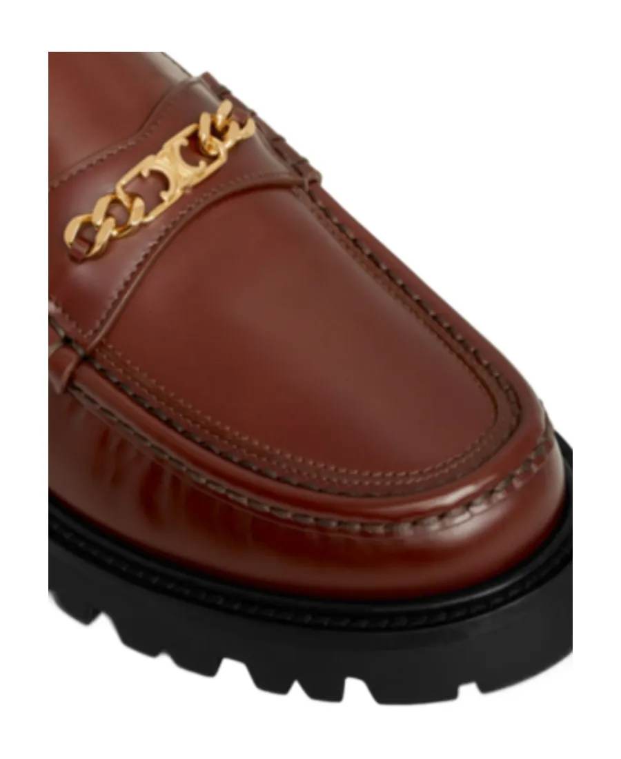 Margaret Triomphe Chain Chunky Loafer In Polished Bullskin