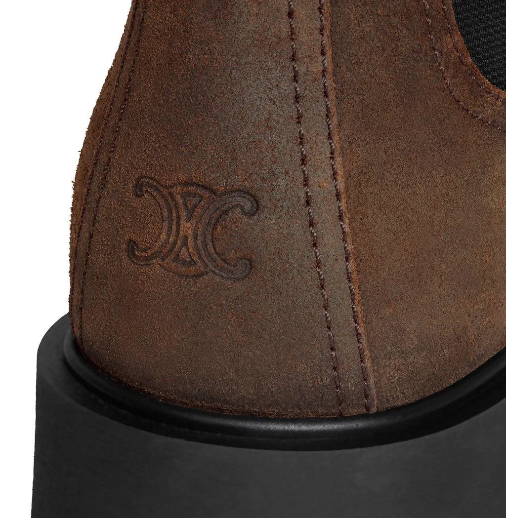 Margaret Chelsea Boot In Waxed Suede Calfskin
