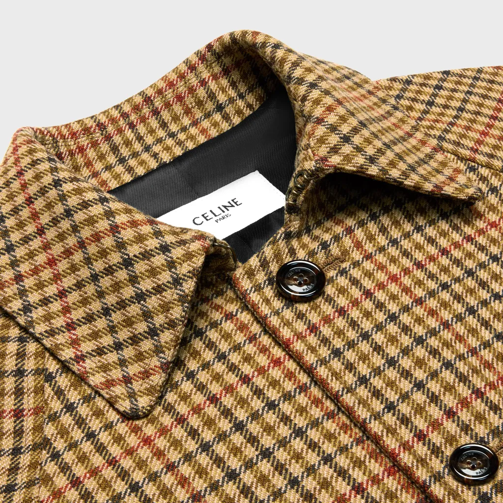 Mac Coat In Checked Wool