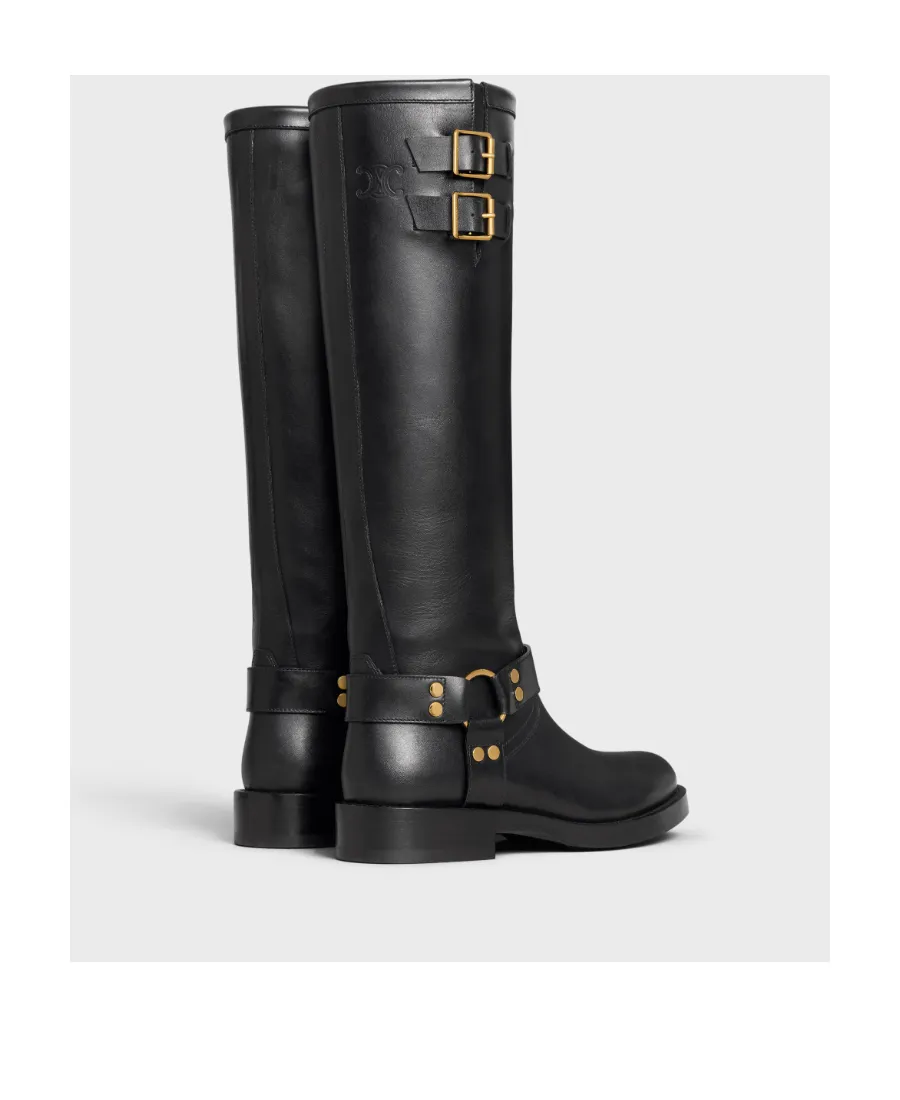 High Boot Biker In Calfskin - Vegetal Tanning