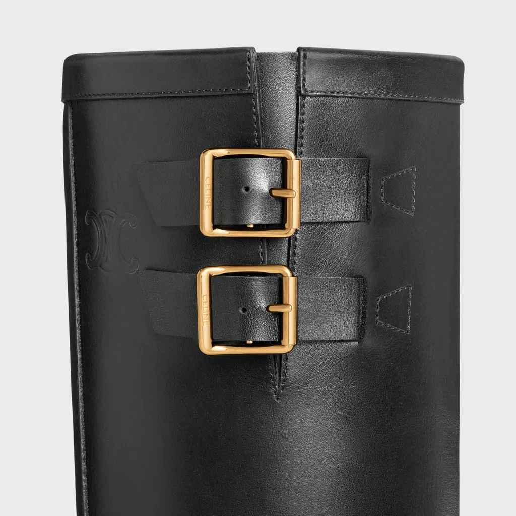 High Boot Biker In Calfskin - Vegetal Tanning