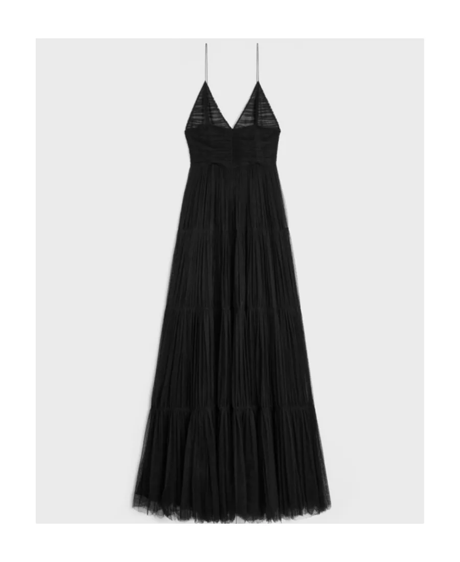 Long Dress In Silk Tulle