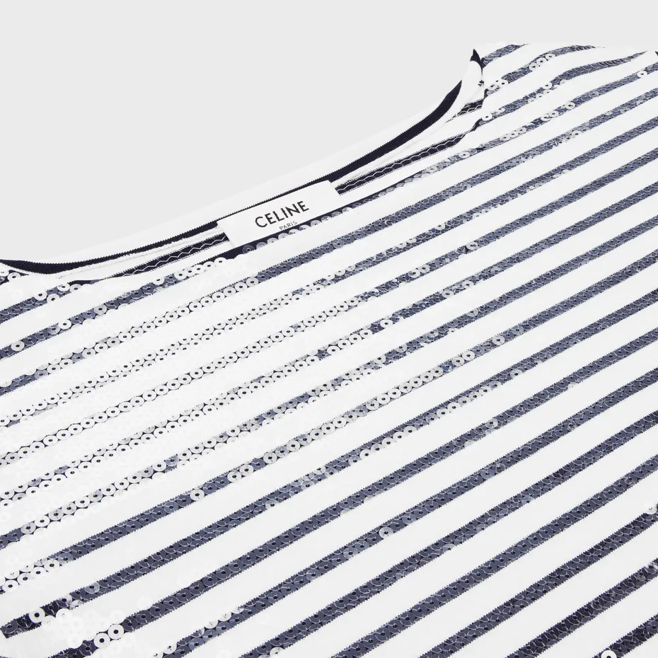 Embroidered MariniÈRe In Striped Cotton Jersey