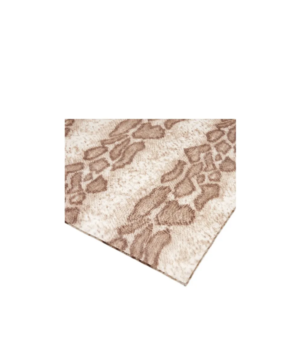 Stole In Snake-Print Cashmere Muslin