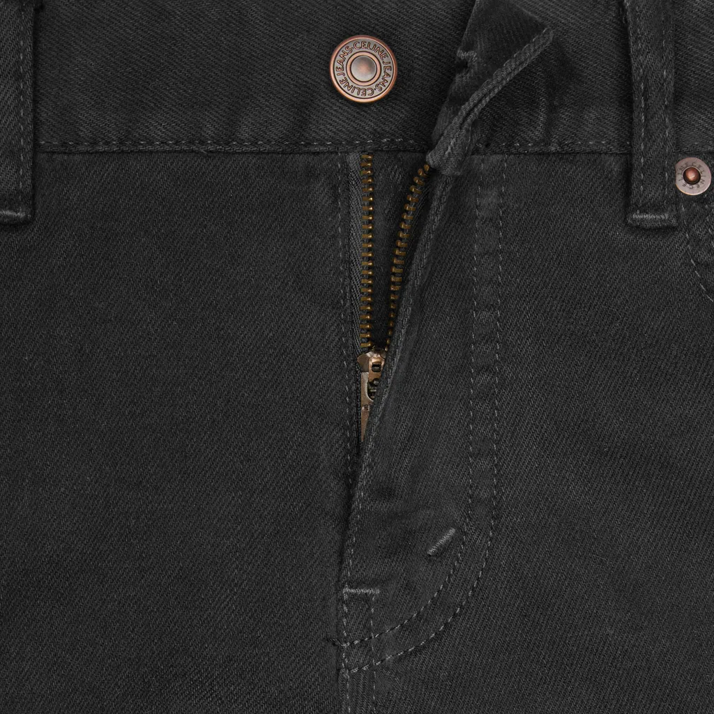 Skinny Jeans In Pure Black Stone Wash Denim