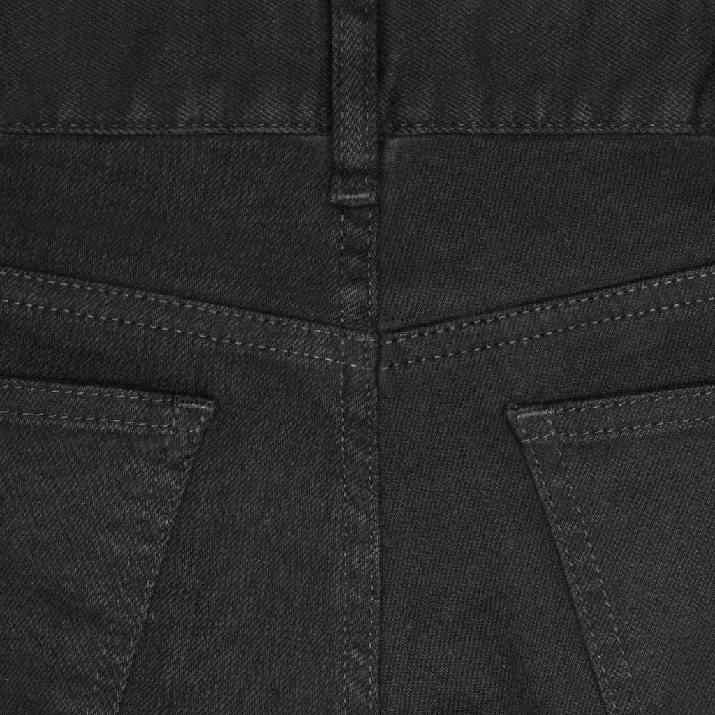 Skinny Jeans In Pure Black Stone Wash Denim