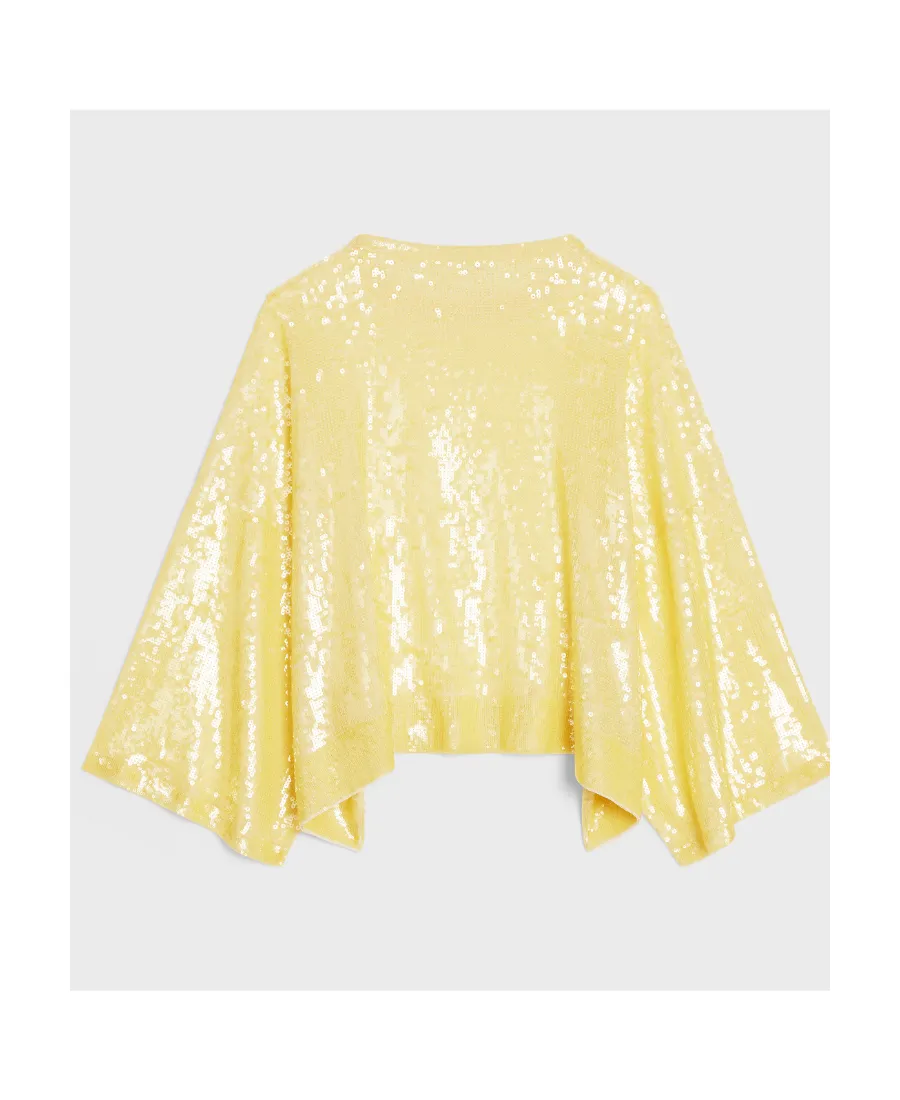 Embroidered Crop Top In Silk