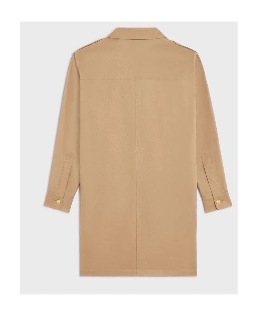 Saharienne Mini Dress In Cotton Linen