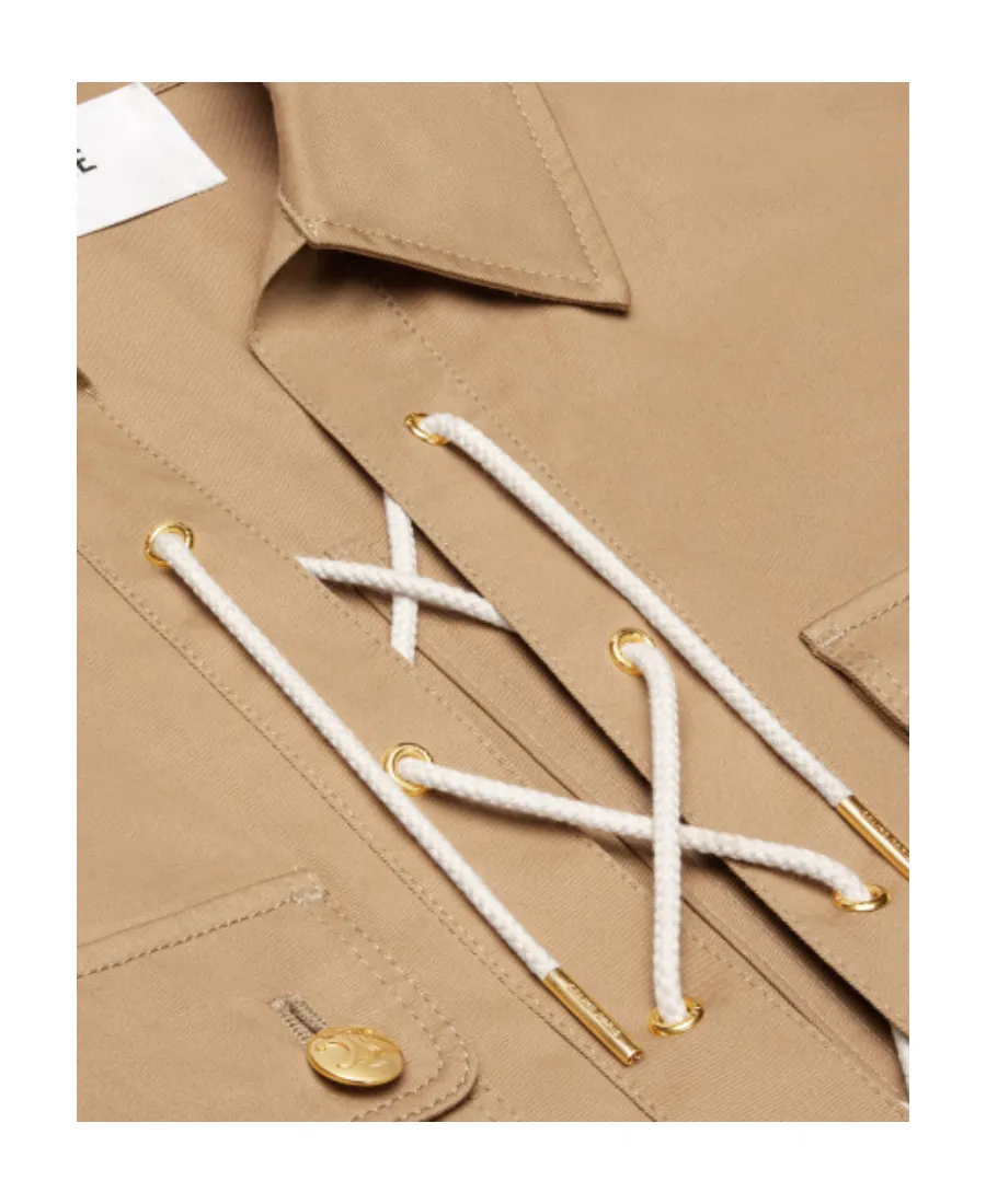Saharienne Mini Dress In Cotton Linen