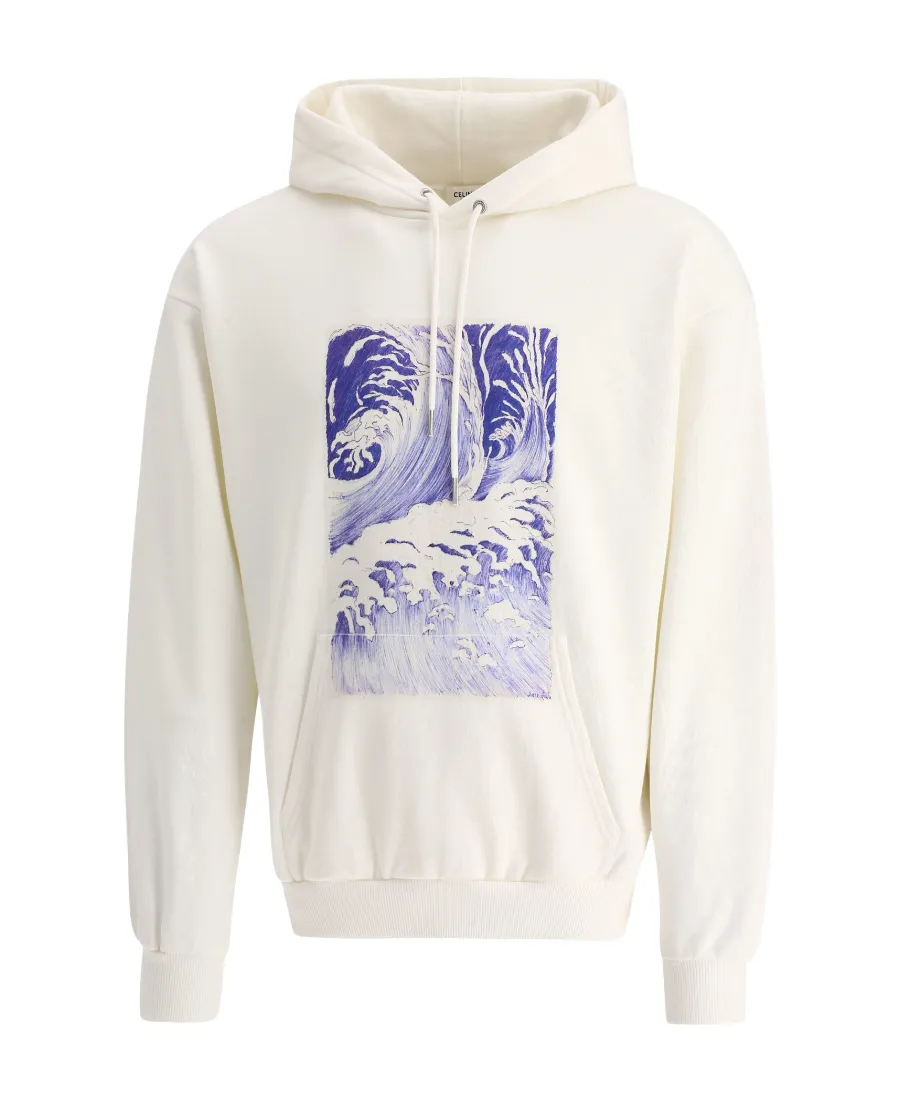 Loose Wave Hoodie In Cotton Fleece