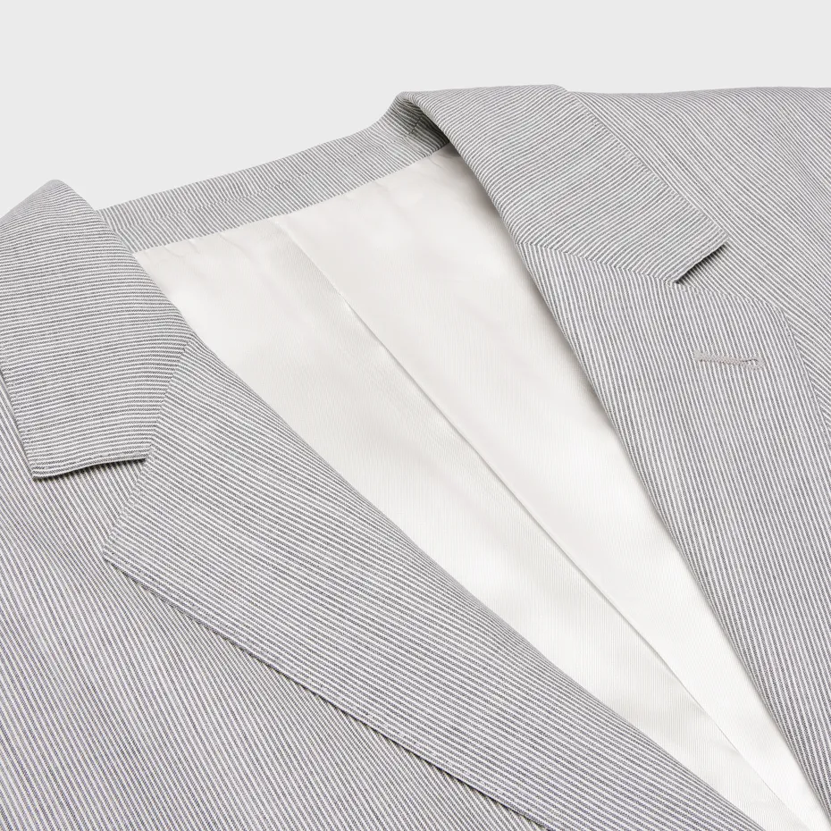 Jude Jacket In Striped Wool And Silk