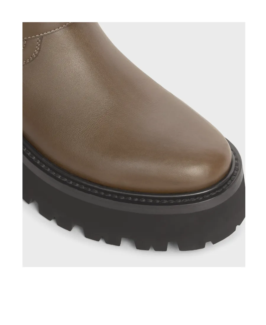 Bulky Biker High Boot In Calfskin
