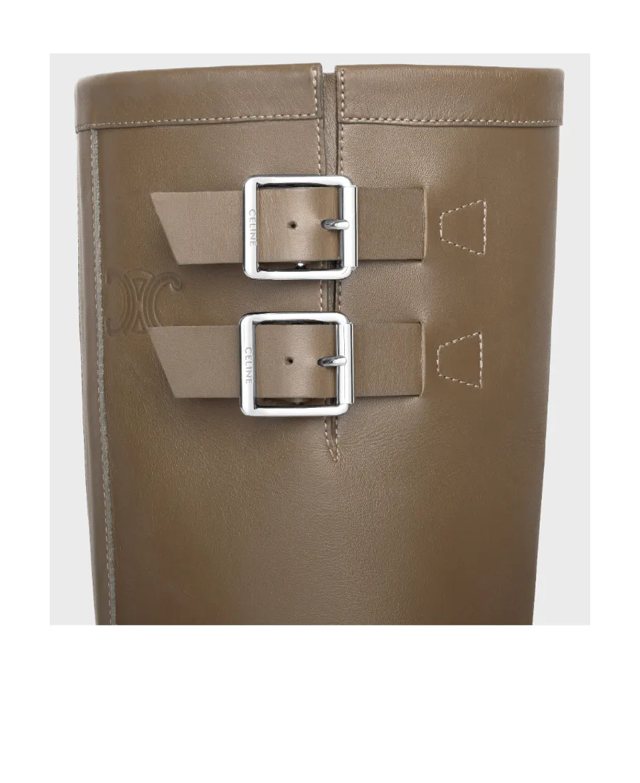 Bulky Biker High Boot In Calfskin