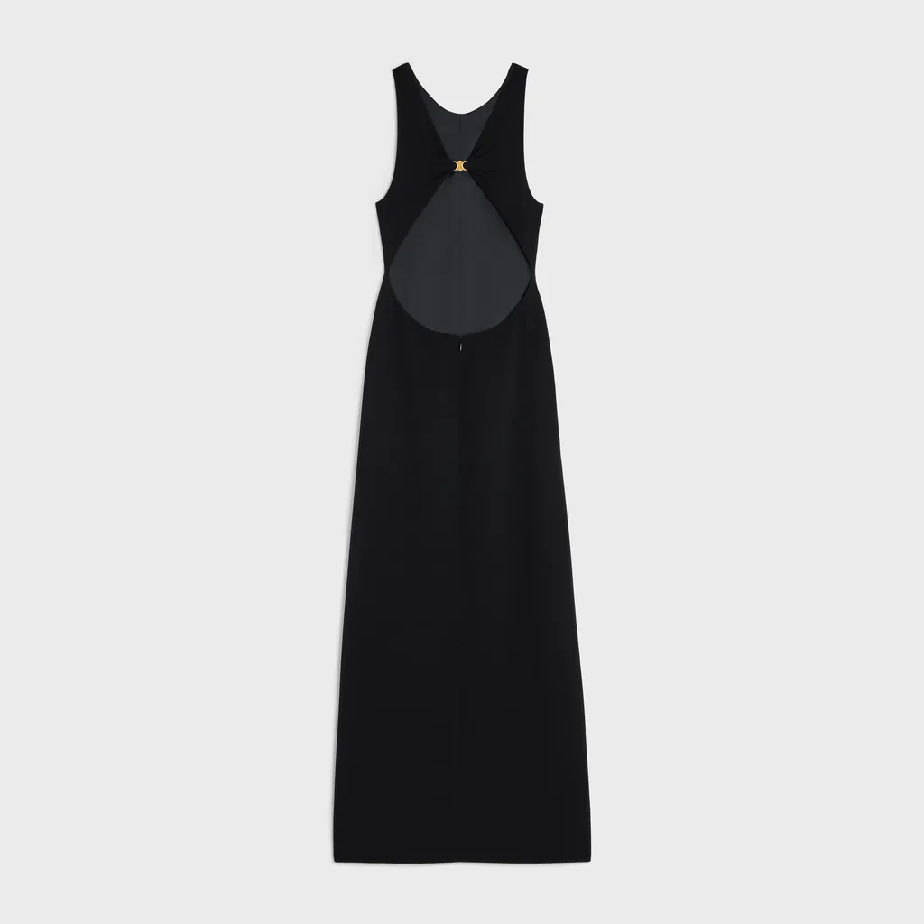 Vest Dress In Satin With Crepe Lining