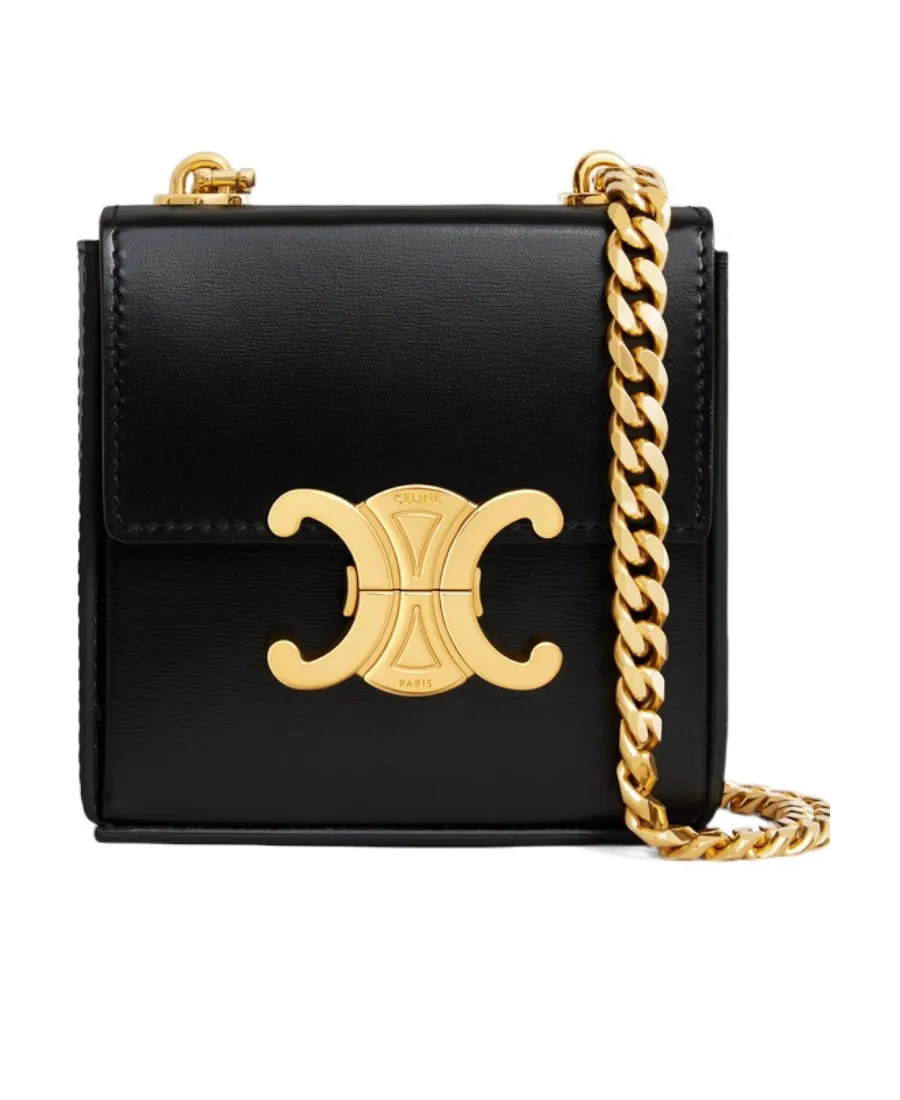 Mini Box Triomphe In Shiny Calfskin