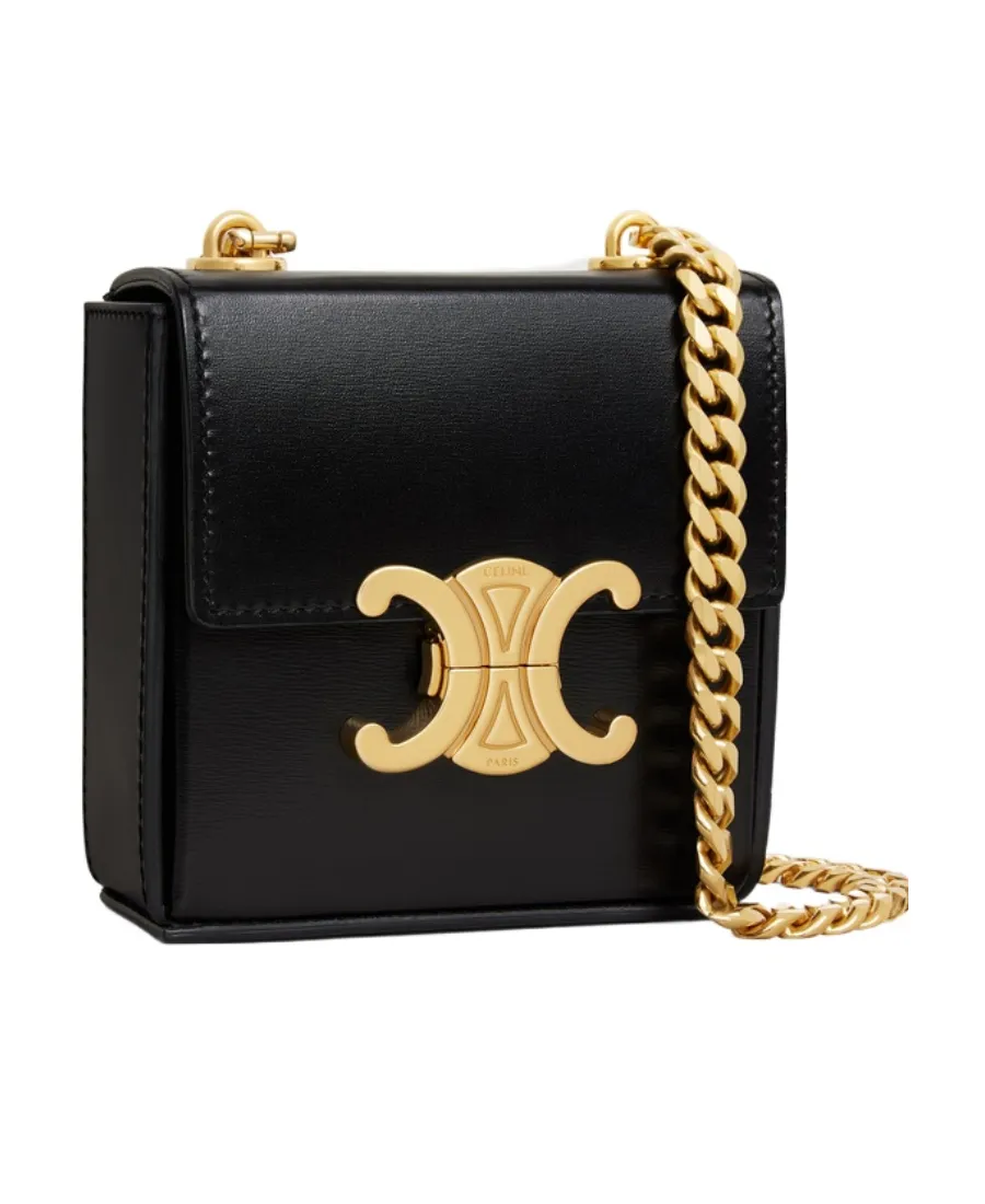 Mini Box Triomphe In Shiny Calfskin
