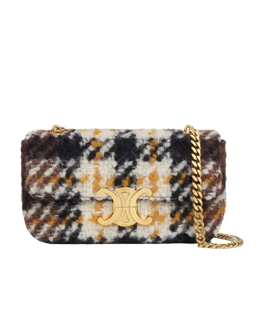 Chain Shoulder Bag Triomphe In Tartan