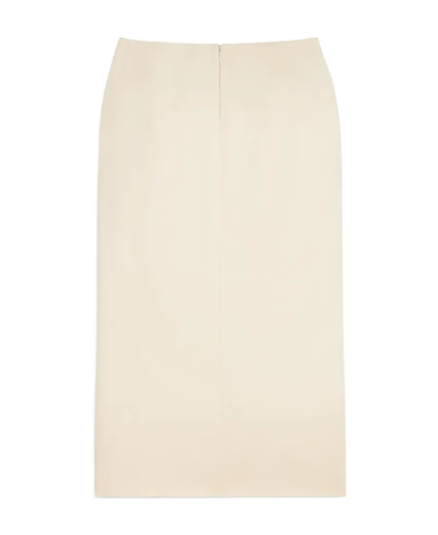 Straight-Cut Skirt In Heavy Silk Twill