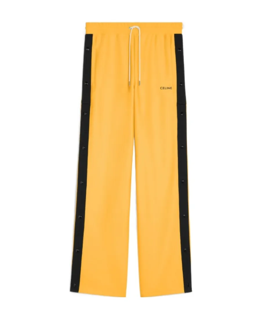 Double-Sided Plain Knitted Button Sweatpants